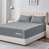 Aisbo Spannbettlaken 180x200cm Bettlaken Boxspringbett - Bett Laken Grau...