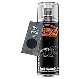TRISTARcolor RAL 9005 Tiefschwarz matt 2K Acryl Spraydose Sprühdose...