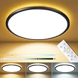 NEEMOSI 24W LED Deckenleuchte Flach Dimmbar, Ø29cm 2800LM Deckenlampe...