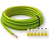 CusoTec Erdungskabel 6mm² Grün/Gelb mit 6 Aderendhülsen H07V-K...