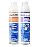 FIBERTEC Set Pro Wash Eco Ökologisches Waschmittel flüssig 250ml & Down...