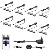 HURYEE Glaskantenbeleuchtung LED Vitrinenbeleuchtung LED mit Fußschalter...