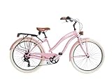Airbici Fahrrad Beachcruiser Damen 26' Rosa | City-Bike | BeachCruiser Bike...
