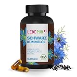 Lebepur Bio Schwarzkümmelöl Kapseln - 60 hochdosierte Kapseln mit 1500 mg...