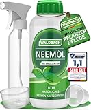 WALDBACH® Neemöl mit Emulgator [1000ml] - Natürliches Neemöl für...