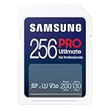 Samsung PRO Ultimate SD-Karte, 256 GB, UHS-I U3, Full HD & 4K UHD, 200 MB/s...