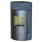 Thermia Ignis Mass Gussgrau Speckstein Automatik Kaminofen Speicherofen...