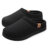 VeraCosy Herren Cord Mokassin Hausschuhe Memory Foam Winter Pantoffeln...
