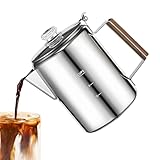 Generico Tragbarer Kaffeekocher, Camping-Kaffeetopf, kompakte Maschine aus...