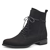 MARCO TOZZI Damen Stiefeletten zum Schnüren Flach Winter, Schwarz (Black),...