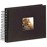 Hama Fotoalbum 24x17 cm (Spiral-Album mit 50 schwarzen Seiten, Fotobuch mit...