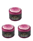Cupcake Glitter Simli 3 x 150g Strickwolle 450 Gramm Wolle zum Stricken und...