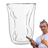 Geteawily Body Weingläser, transparenter Glasbecher – Getränkebecher,...