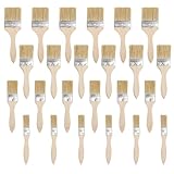 Keboyoe 24 Stück Holz Lasurpinsel Flachpinsel Breit Pinselset Malerpinsel...