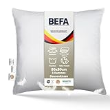 BEFA NATUR Daunenkissen 80x80 cm | 3-Kammer Kopfkissen | 90% Daunen & 10%...