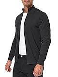 Indicode Herren Lau Strickjacke mit Stehkragen aus 80% Baumwolle | Cardigan...