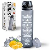 Roe Tenpo Wasserflasche 1L, Tritan Sport Trinkflasche 1l mit...