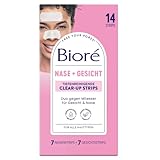 Biore Tiefenreinigende Clear-up Strips - 1 x 14 Stück - Gesicht (7 Strips)...