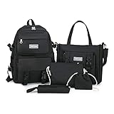 Ergocar Wasserdichtes Modisch Schultaschen-Sets 5 in 1 mit Handtasche,...