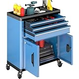 LARBANKE 3-Schubladen Großraum Werkstattwagen,Multifunktionaler...