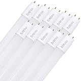 NCC-Licht 10 x LED Leuchtmittel T8 Glas Röhre 120cm 18W/865 G13 HO 2880lm...