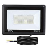 Blivrig 100W LED Strahler Außen Warmweiß 3000K 10000LM, 160 LED...