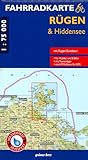 Fahrradkarte Rügen & Hiddensee: Mit Rügen-Rundtour. Wasser- und...