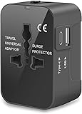 Amoner Reiseadapter Weltweit Universal Reisestecker, Internationaler...