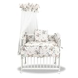 Baby Delux Beistellbett Set Babybett Komplett Set Stubenwagen weiß 90x40...