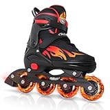 Nattork Adjustable Inline Skates for Kids and Teens, Nezha Inferno Skates...