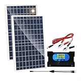 Oniissy Dual-Chip 10W Solarregler Set mit Schnellladung für Handys und...