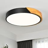 Qamra LED Deckenleuchte, Deckenlampe 30cm, Schwarz Deckenleuchte, Moderne...