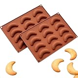 MURISE Vanillekipferl Backform 2 Stück, Vanillekipferl Form Silikon,...