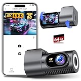 CIEVIE Dashcam Auto Vorne 4K, 1,5' IPS Display & 5G WiFi & 64GB Karte,...