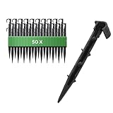 GARDENIX Gartenschlauch Anker 50 Stück - Befestigungsanker für...