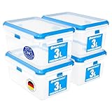 ATHLON TOOLS 4x 3L Frischhaltedosen-Set in Gastro-Qualität - 100%...
