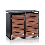 Zelsius Mülltonnenbox 2er Mülltonnen | (B) 132 x (T) 80 x (H) 117 cm |...