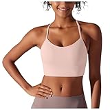 Sport BH Damen Starker Halt Bralette Damen Rückenfrei Spaghettiträger Bra...
