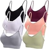 BQTQ 6 Stücke Bralette Damen V Hals Cami BH Schlafen Bralettes für...