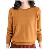 Pulli Damen Herbst, Elegant Kaschmir Gestrickter Strickpulli Herbst Winter...