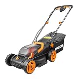 WORX WG779E Akku-Rasenmäher 40V (2 x 20V) - 34 cm Schnittbreite - ideal...