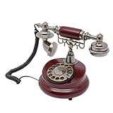 Vintage Schnurgebundenes Telefon, Retro Telefon Drehwahl MS-6100B Rostiges...