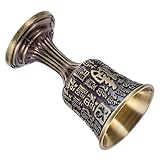 Zerodeko Bronzefarbener Vintage Schnapsglas mit Chinesischer Fu Gravur...