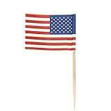 sunroot 100 Amerikanische Flagge Zahnstocher Party Cupcake Dekoration...