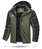 TACVASEN Herren Wasserdicht Winter Skijacke Warme Snowboardjacke...