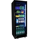 ZORRO Getränkekühlschrank ZKB 360 Liter schwarz Flaschenkühlschrank...
