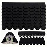 32 STK selbstklebende Dachpappe für Vogelhaus, Dachschindeln in Schwarz...