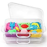 Sandkasten Sensory Bin mit Deckel und Griff, Portable Sensory Sandbox...