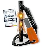 aZengear Feuerstahl, Camping-Feuerstarter aus Feuerstein und Stahl, 10mm XL...