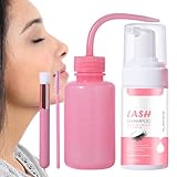 Wimpernverlängerungsshampoo - 100 ml Schaum-Wimpernreiniger, weicher...